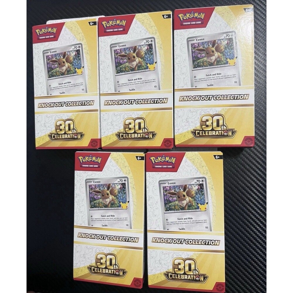 Pokemon TCG: 30th Celebration Knockout Collection Lot Of 5